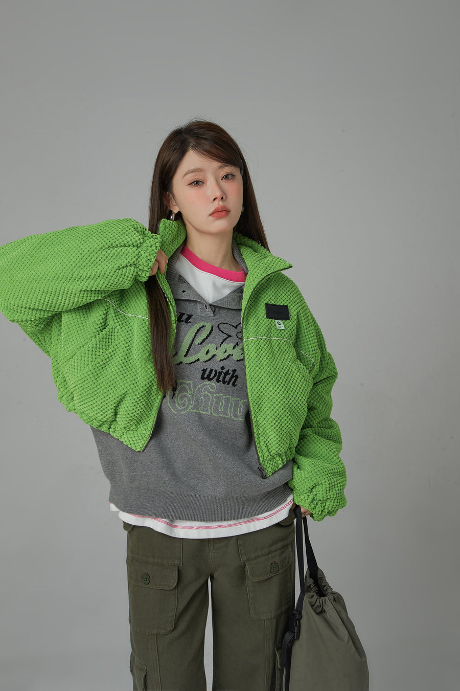 CHUU Im Doing Fine Zipper Jacket