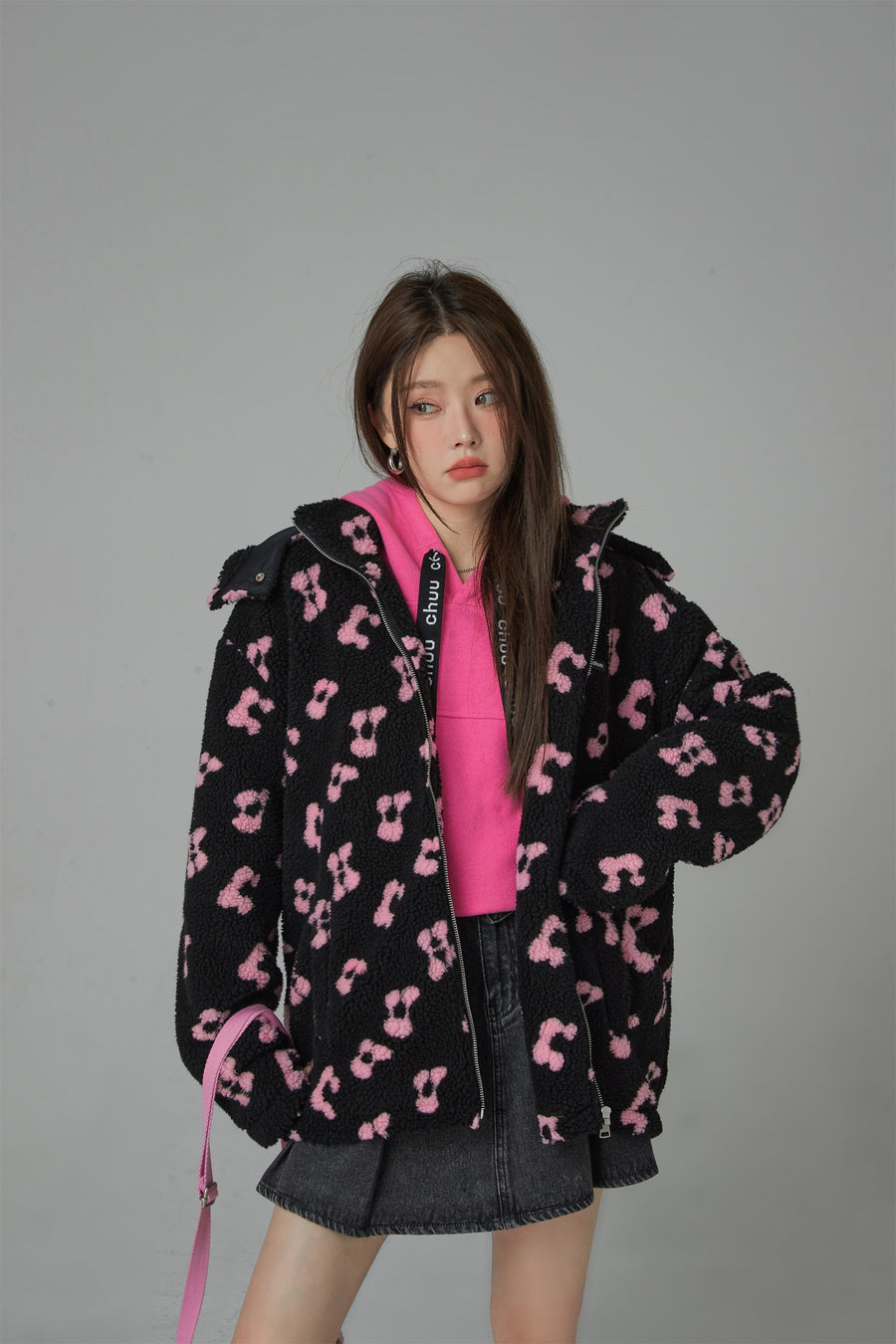 CHUU Fleece Zip-Up Hoodie Jacket