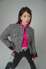 Main Character Dreams Vintage Button Tweed Jacket