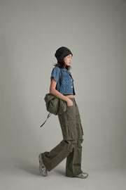 Argyle Embroidered Denim Jacket