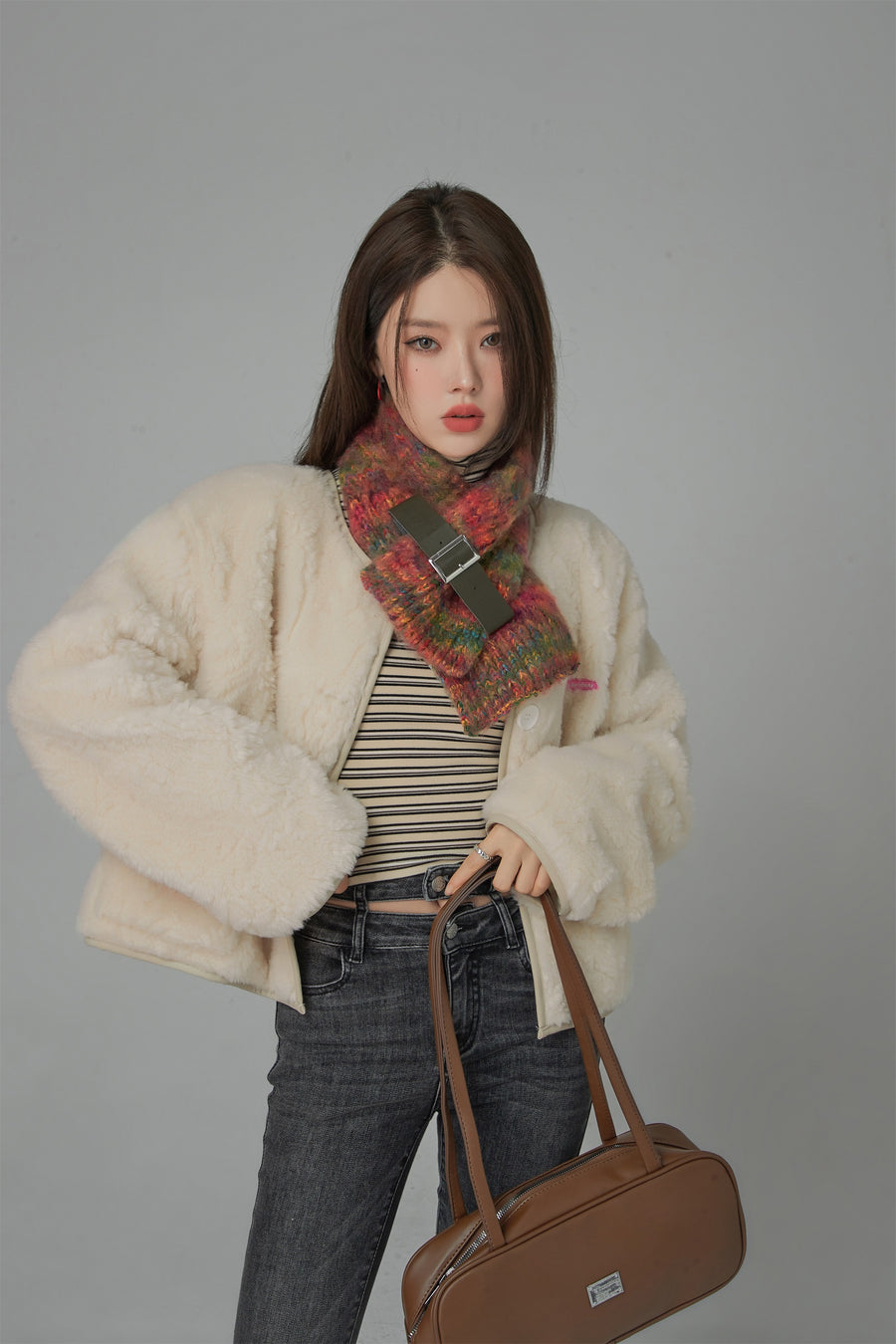 CHUU Nights Got Cold Cozy Fleece Quilted Jacket