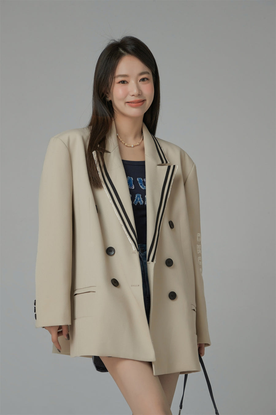CHUU Oversized School Blazer Jacket