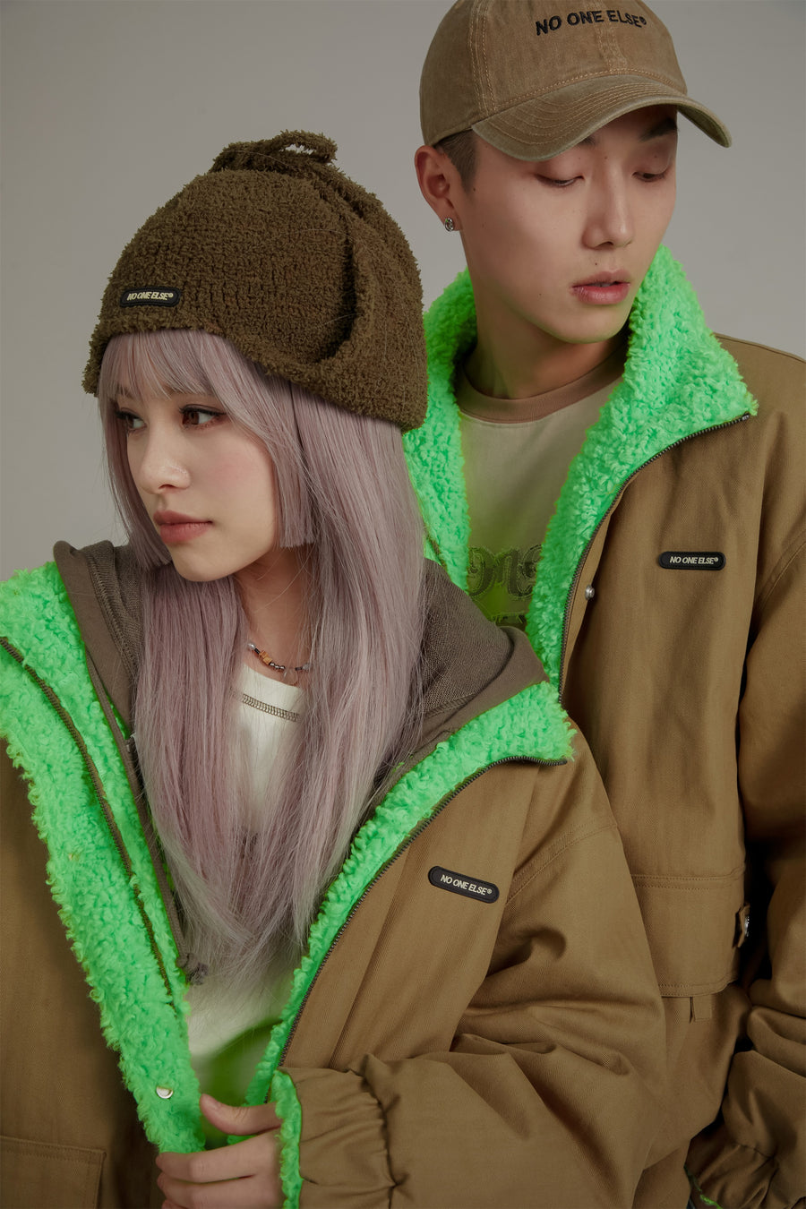 CHUU Reversible Fleece Zip-Up Jacket