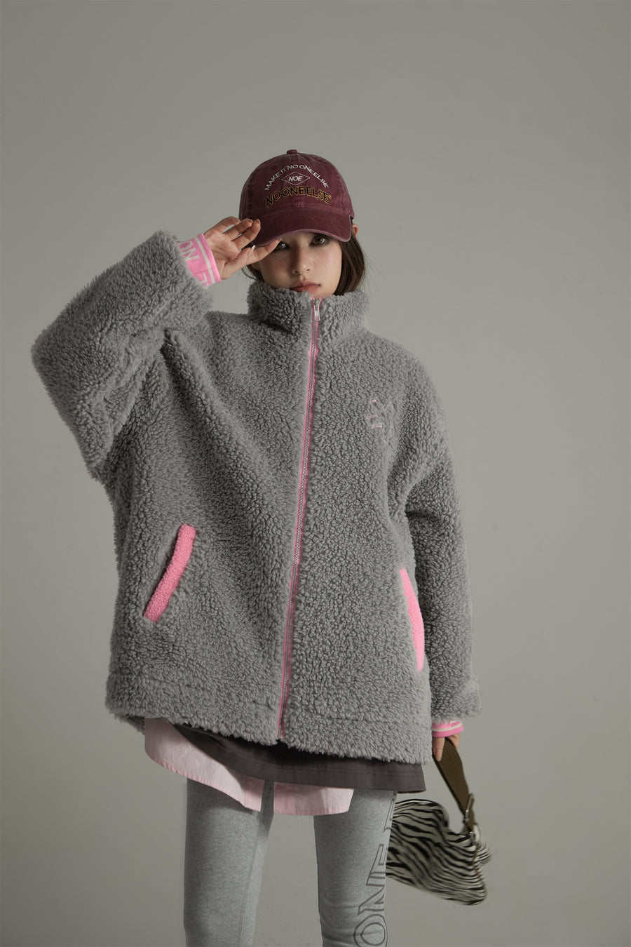 CHUU Cozy Fleece Loose Fit Jacket