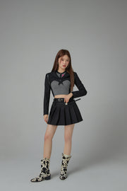 One Button Cropped Jacket