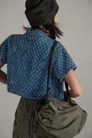 Argyle Embroidered Denim Jacket