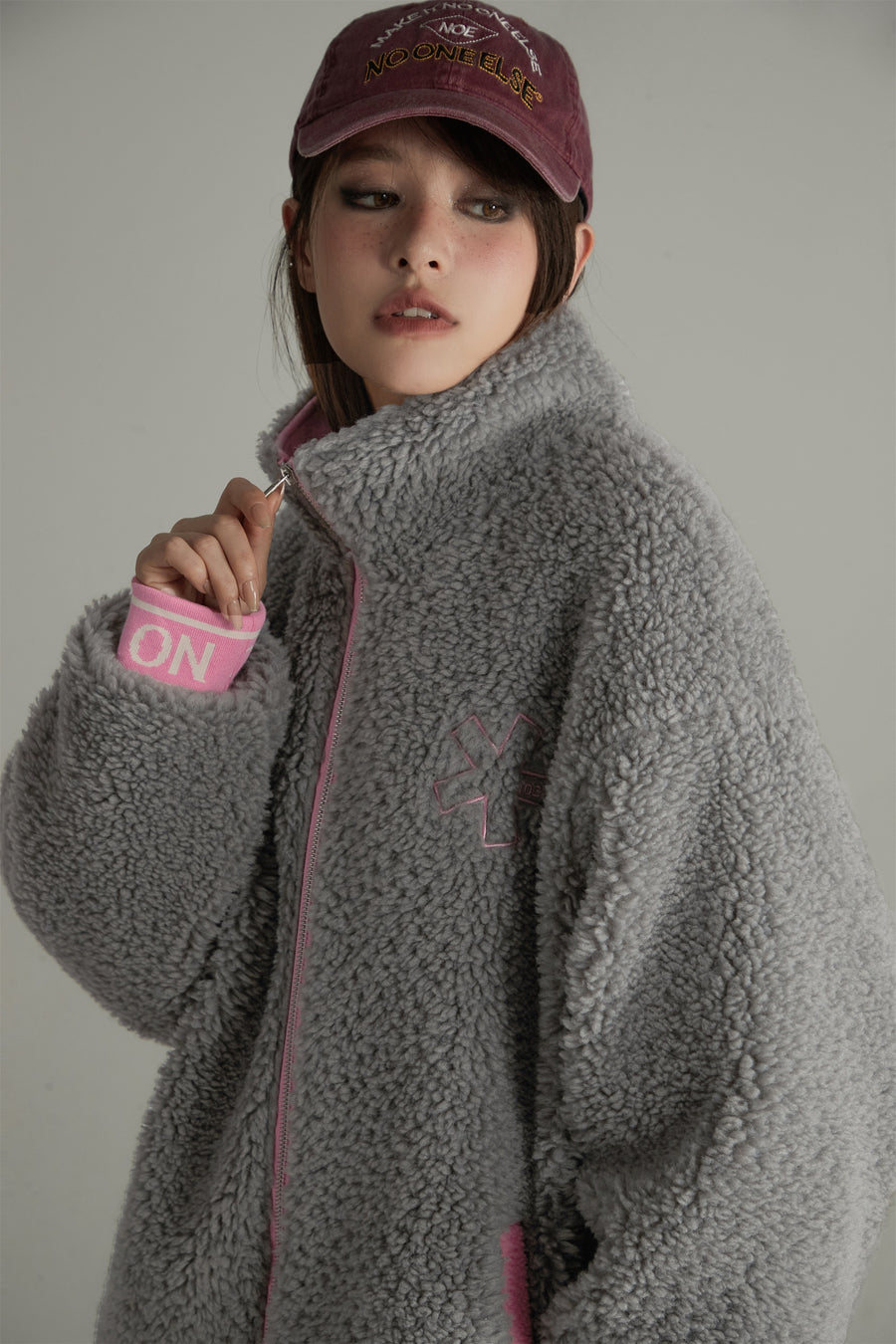 CHUU Cozy Fleece Loose Fit Jacket