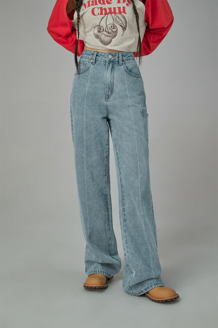 CHUU She Is Versatile Wide Pocket Jeans