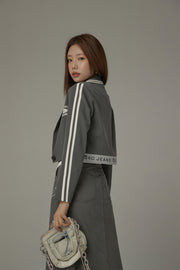 One Button Cropped Jacket