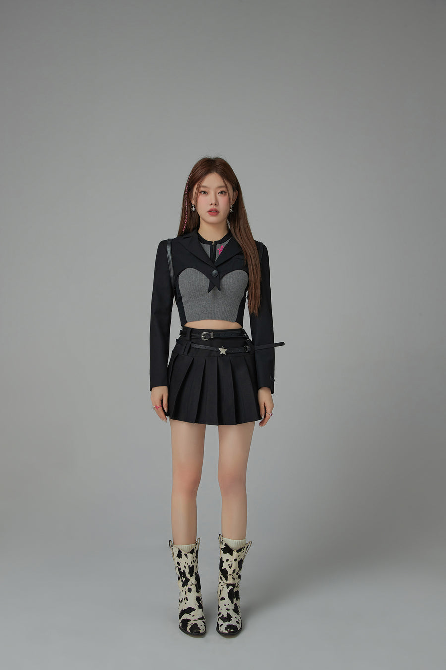 CHUU One Button Cropped Jacket