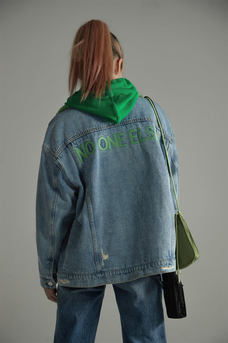 CHUU Inner Fleece Denim Jacket