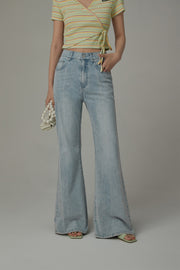 Heart Bootcut Light Wash Denim Jeans