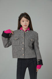 Main Character Dreams Vintage Button Tweed Jacket