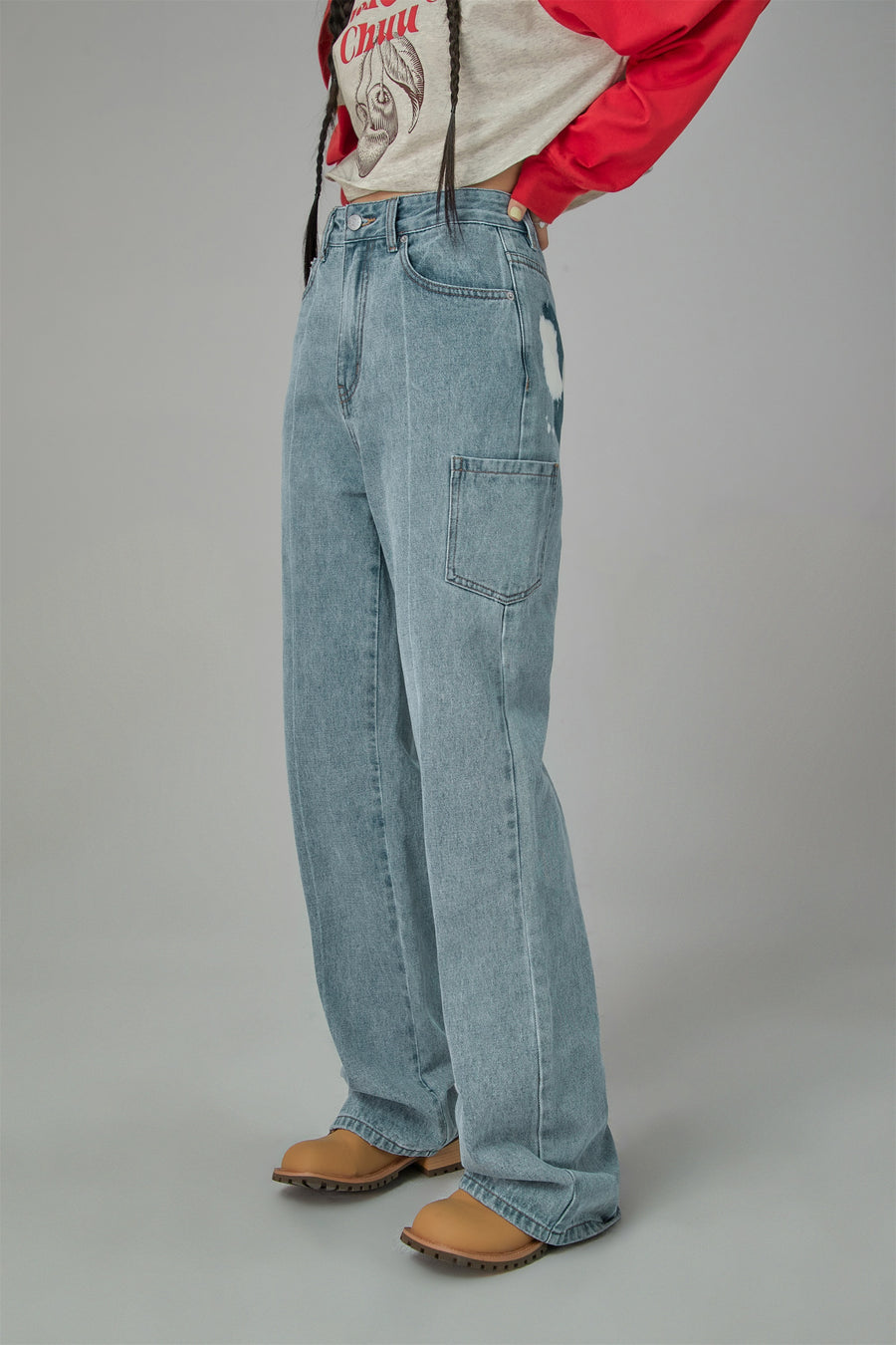 CHUU She Is Versatile Wide Pocket Jeans