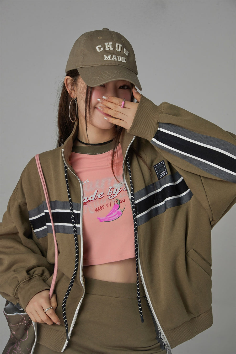 CHUU Through Time Zip-Up Loose-Fit Jacket