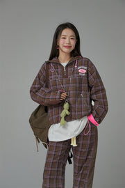 Half-Zip Check Jacket