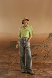 Distressed Vintage Washed Denim Jeans