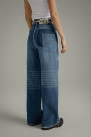 Heart Wide Denim Jeans
