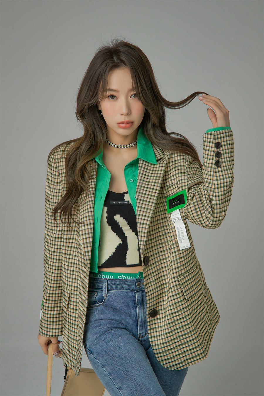 CHUU Ready For A Fresh Start Checkered Jacket