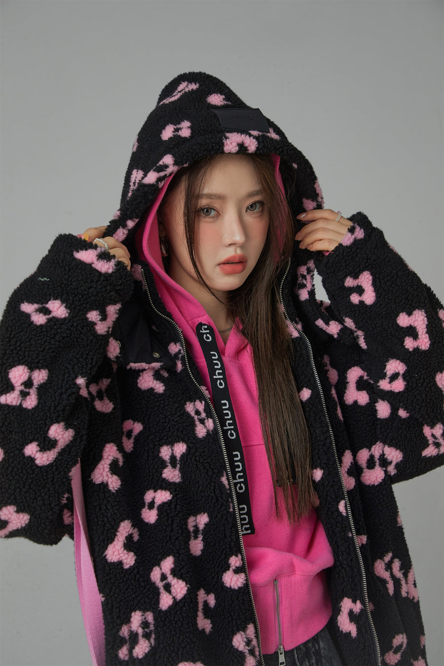 CHUU Fleece Zip-Up Hoodie Jacket