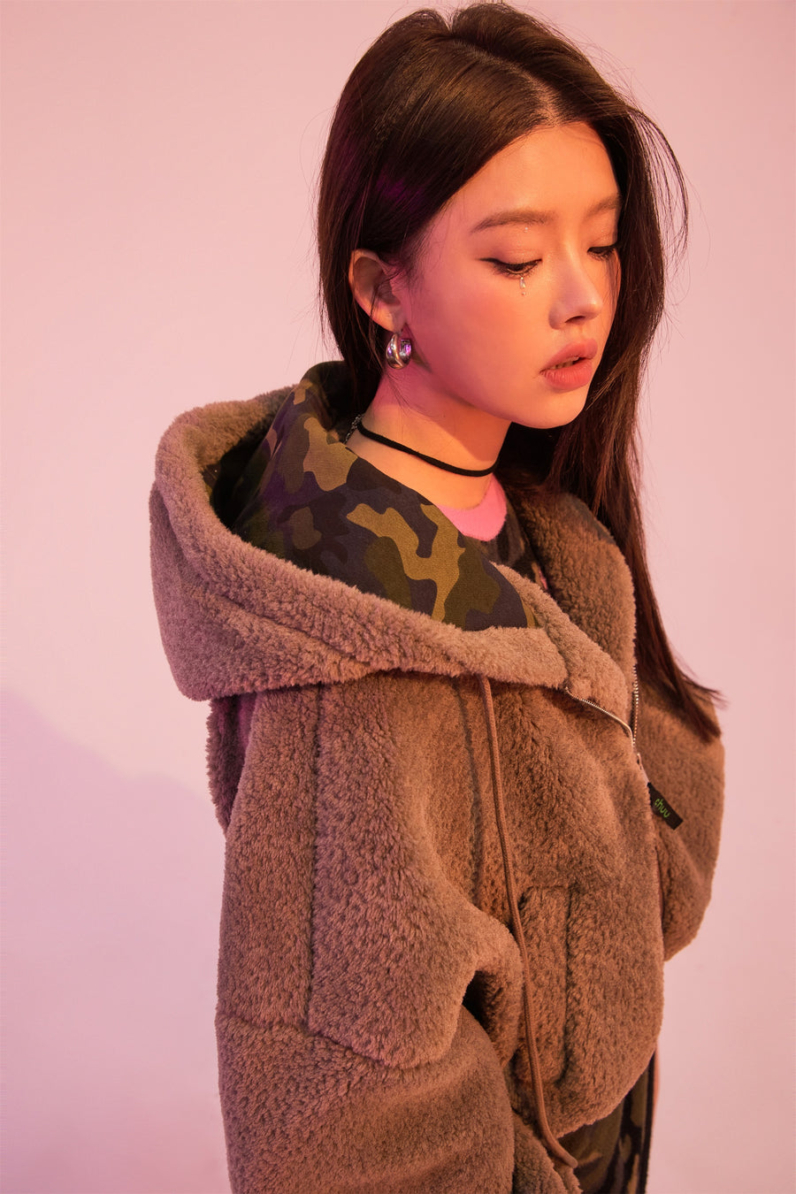 CHUU History In The Making Cozy Fleece Hooded Jacket