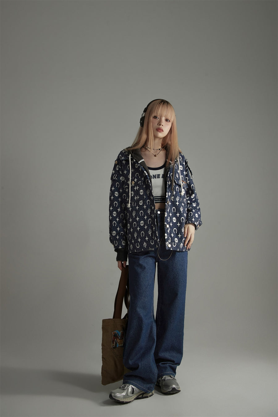 CHUU Western Pattern Printed Overfit Jacket