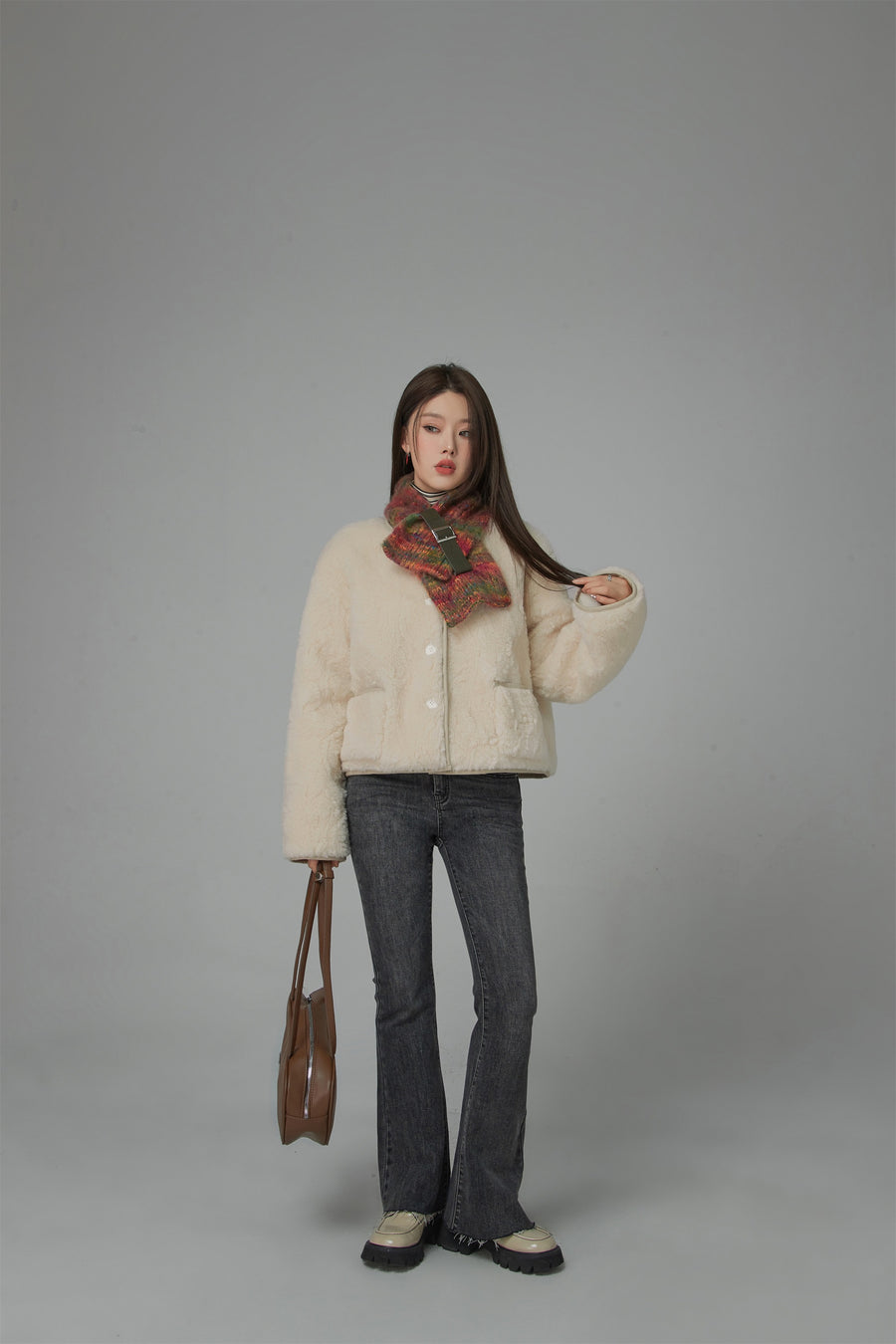 CHUU Nights Got Cold Cozy Fleece Quilted Jacket