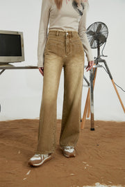 Straight Washed Jeans