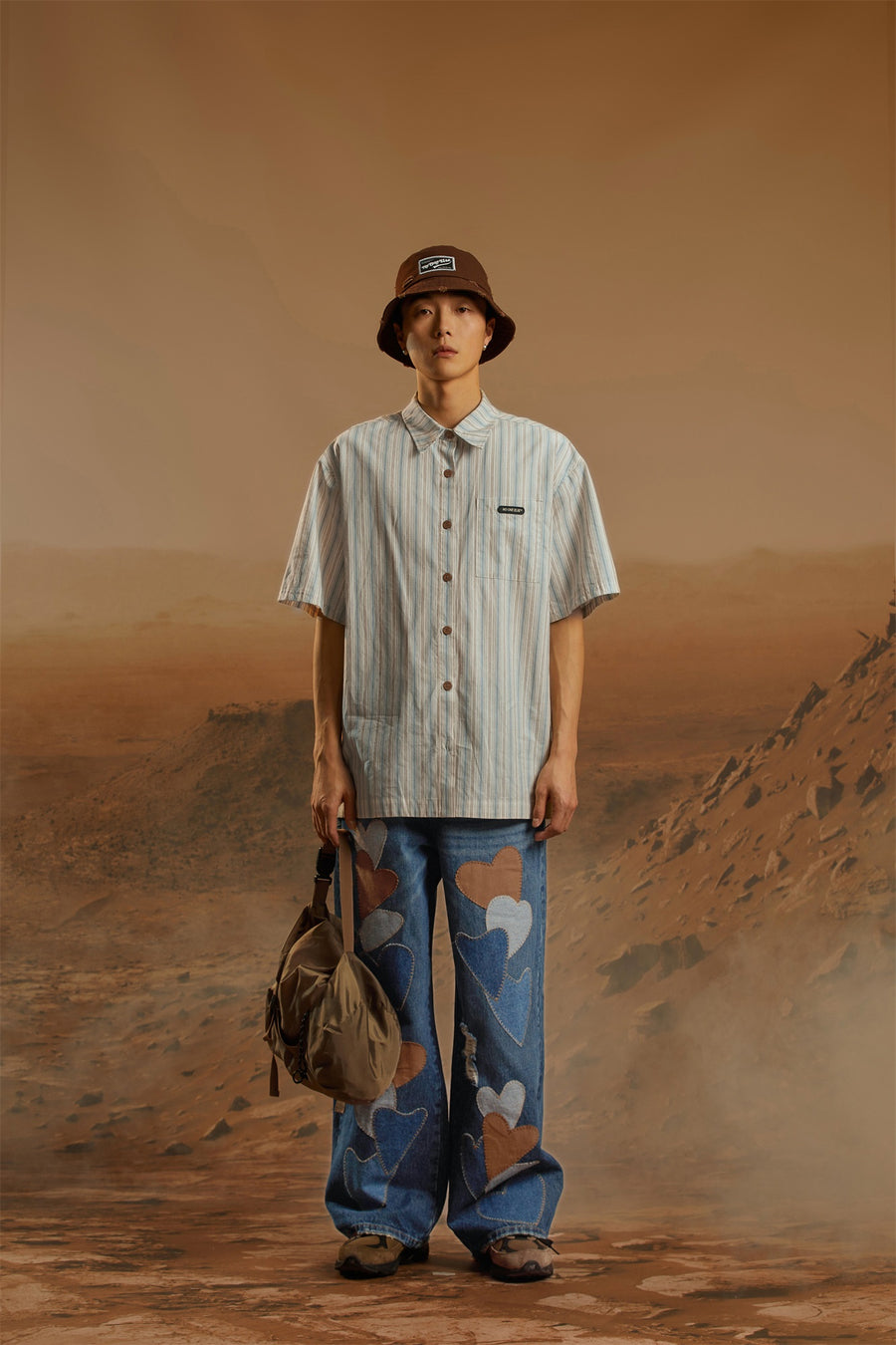 CHUU Heart Wide Denim Jeans