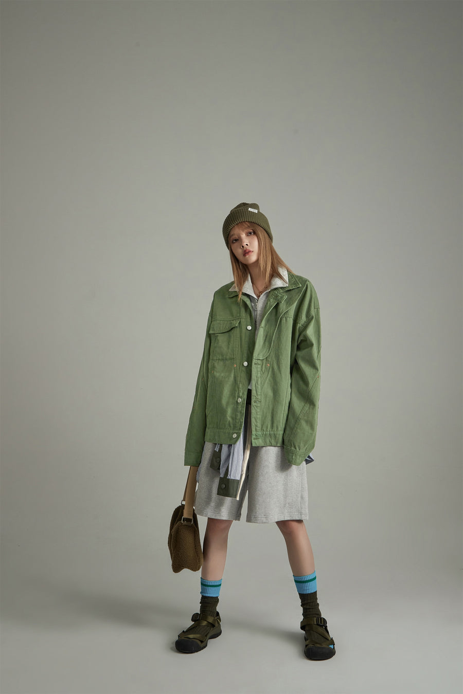 CHUU Simple Button Up Outer Jacket