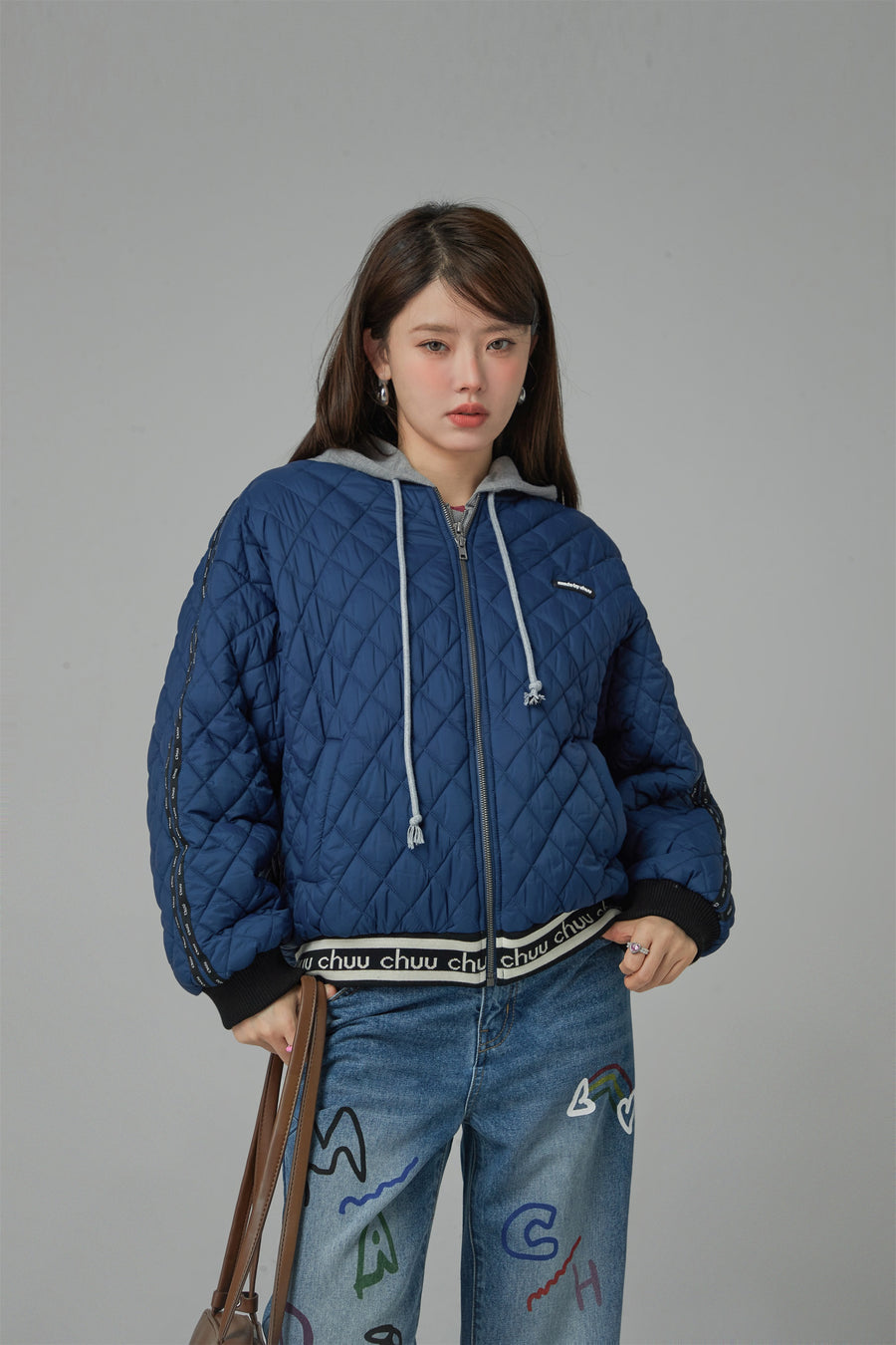 CHUU Cant See Straight Quilted Jacket