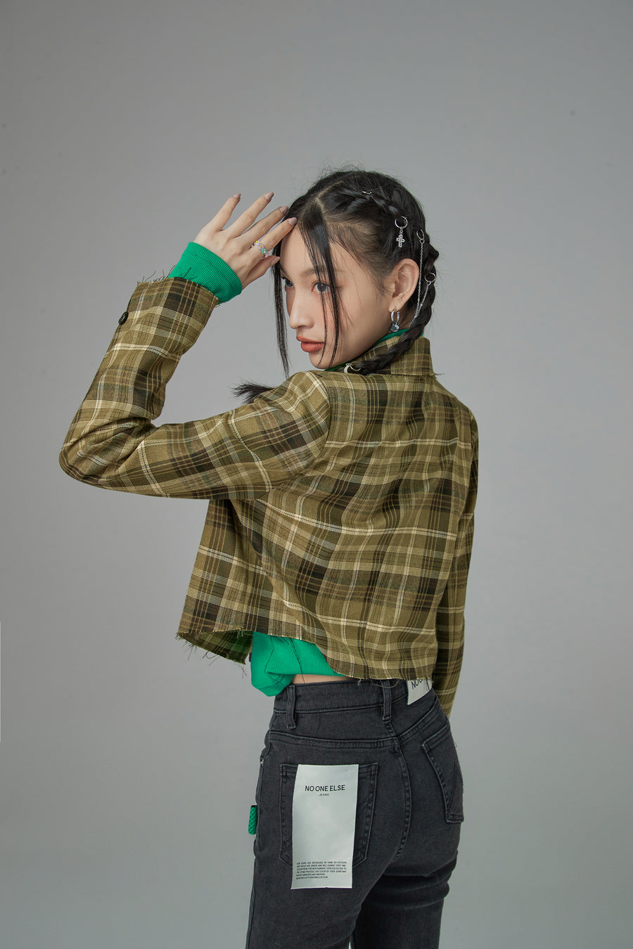 CHUU Dream Until Its Your Reality Check Jacket