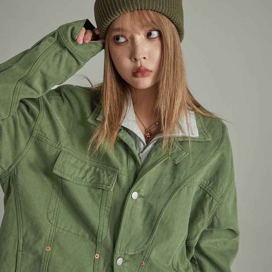 CHUU Simple Button Up Outer Jacket