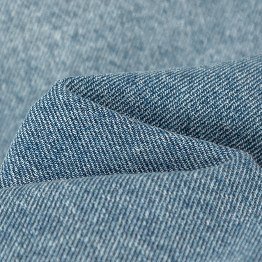 CHUU Lace Detail Cropped Denim Jacket