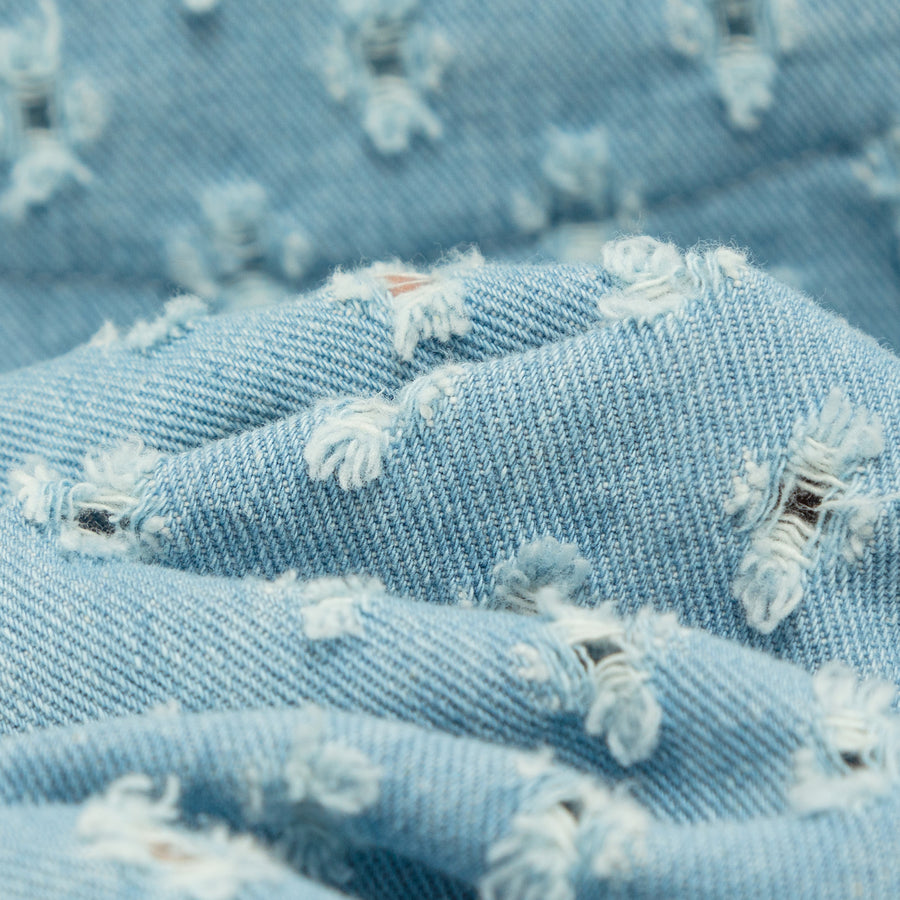 CHUU Broderie V- Neck Denim Jacket