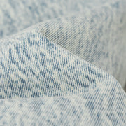 Color Outline Light Acid Wash Distressed Hem Denim Jeans