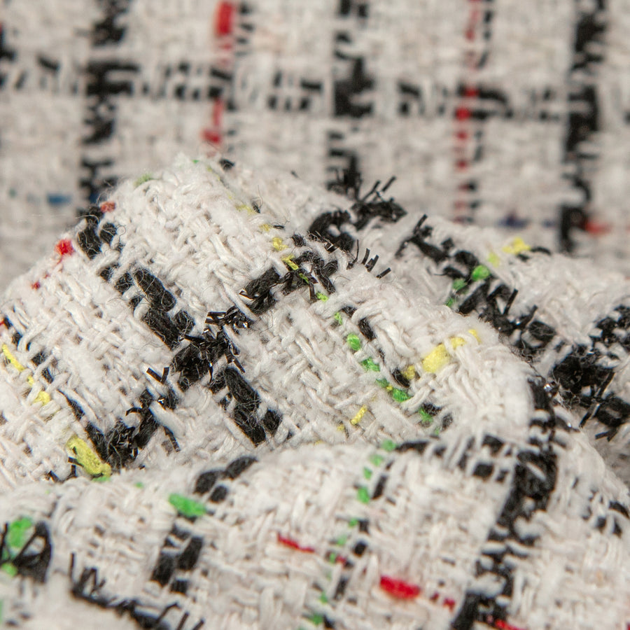 CHUU Plaid V-Neck Tweed Jacket