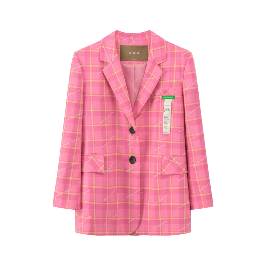 CHUU Making My Decisions Checkered Jacket