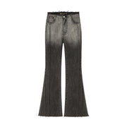 Black Gradient Slimming Flare Jeans