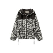 Sporty Hoodie Fleece Crop Jacket