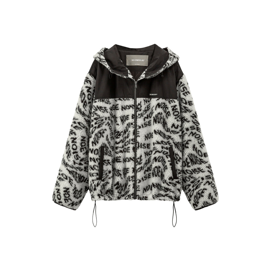 CHUU Sporty Hoodie Fleece Crop Jacket