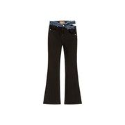 Cutout Waist Skinny Bootcut Jeans
