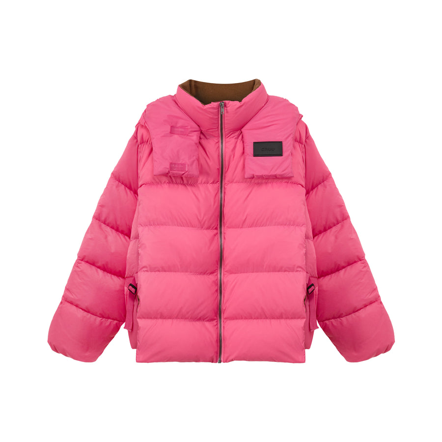 CHUU Fast Forward Oversized Hooded Padded Jacket