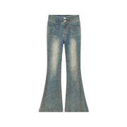On The Upside Stone Washed Bootcut Jeans