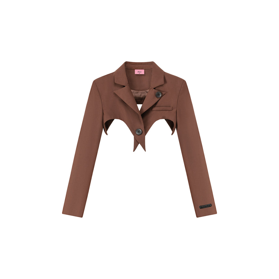 CHUU One Button Cropped Jacket