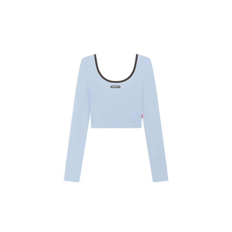 CHUU U-Neck Cropped T-Shirt