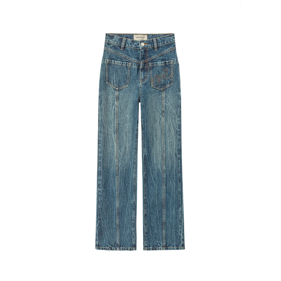 CHUU Front Pockets Straight Denim Jeans