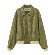 Noe Subtle Stitching Leather Jacket