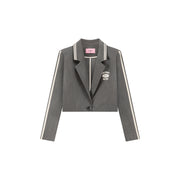 One Button Cropped Jacket