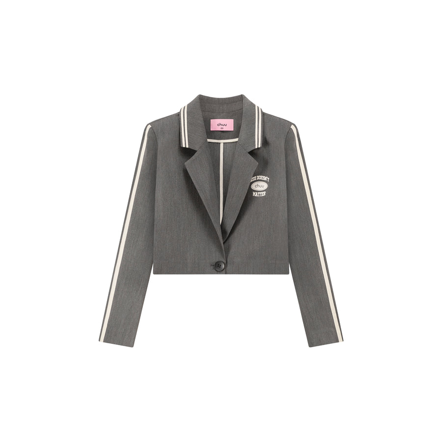 CHUU One Button Cropped Jacket